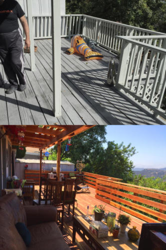 Outdoor patio deck repair and rebuild by HT Constructions in Encino, Los Angeles, CA