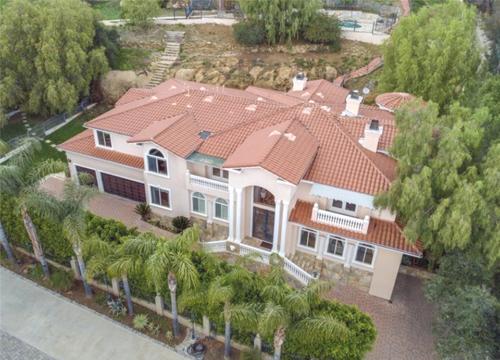 Custom built home front view in Chatsworth, CA